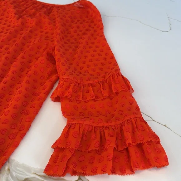 Tory Burch Red Blouse with Tassel Detail - Picture 15 of 16